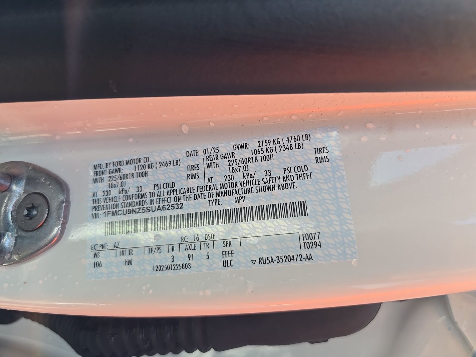 2025 Ford Escape Hybrid ST-Line Select AWD