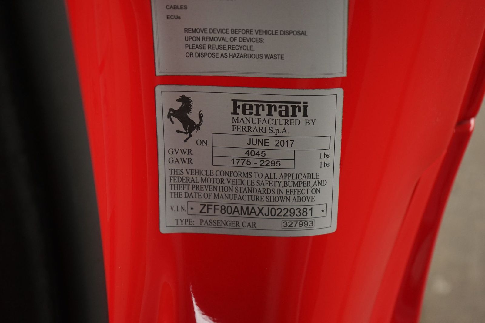 2018 Ferrari 488 Base RWD