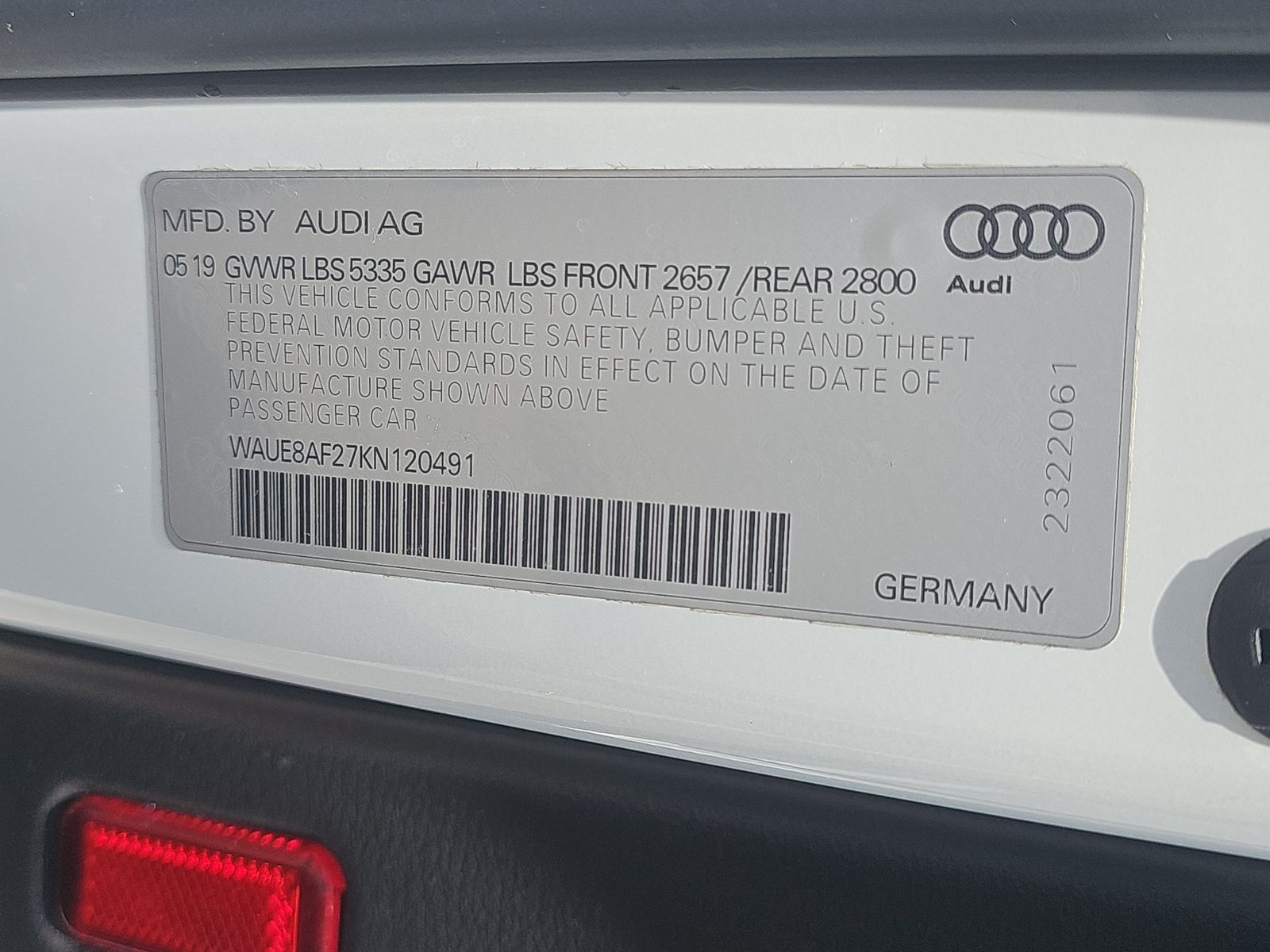 2019 Audi A6 2.0T Premium Plus AWD