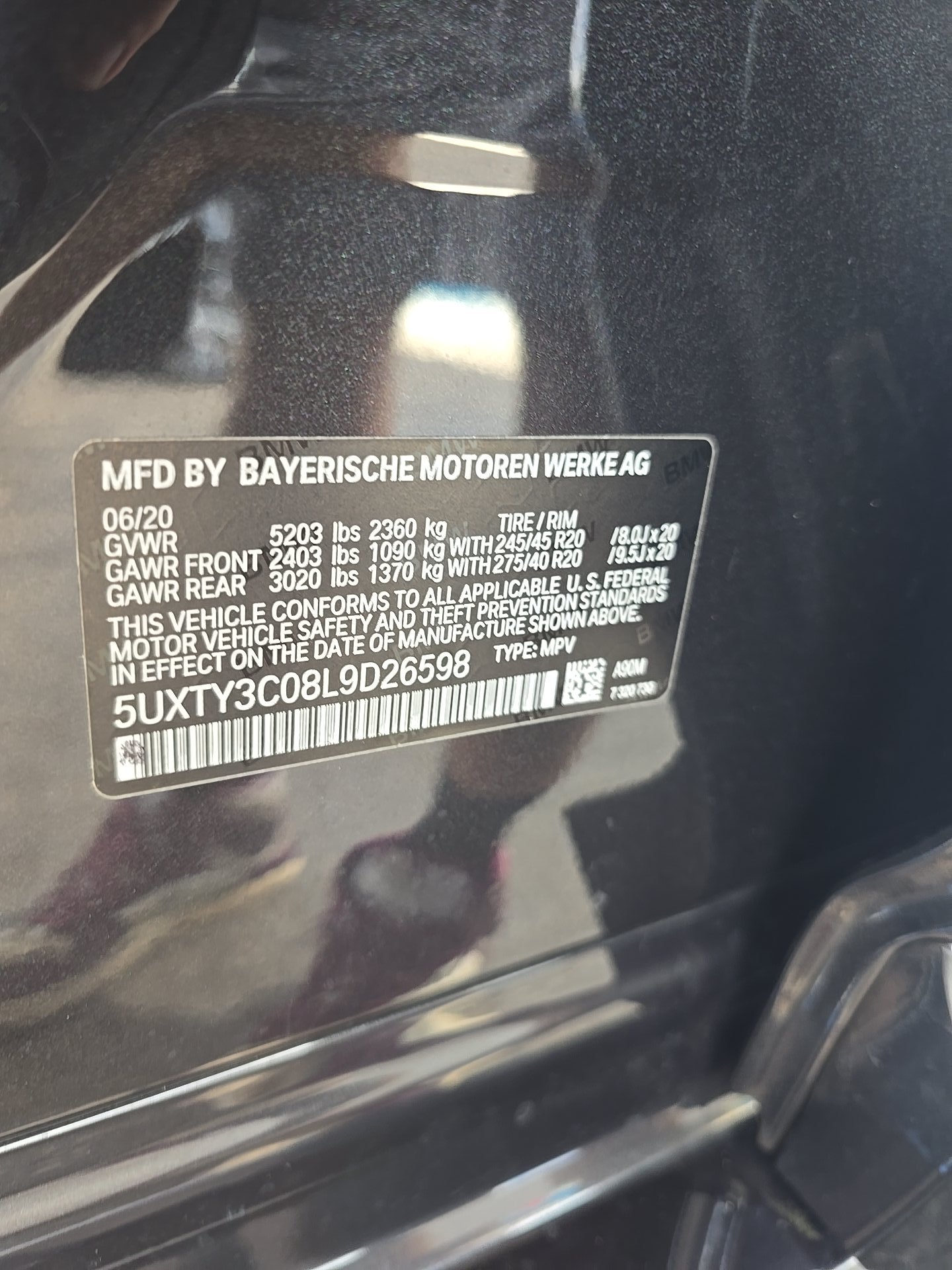 2020 BMW X3 sDrive30i RWD