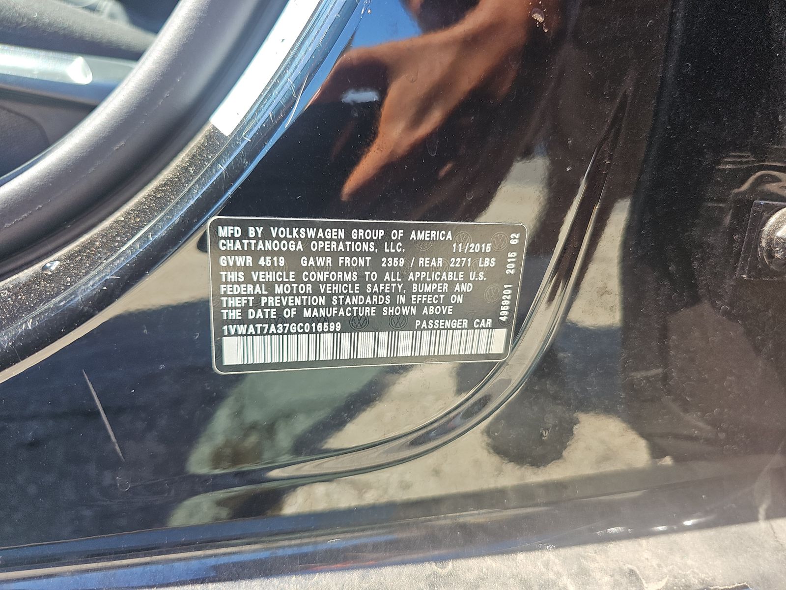 2016 Volkswagen Passat 1.8T S FWD