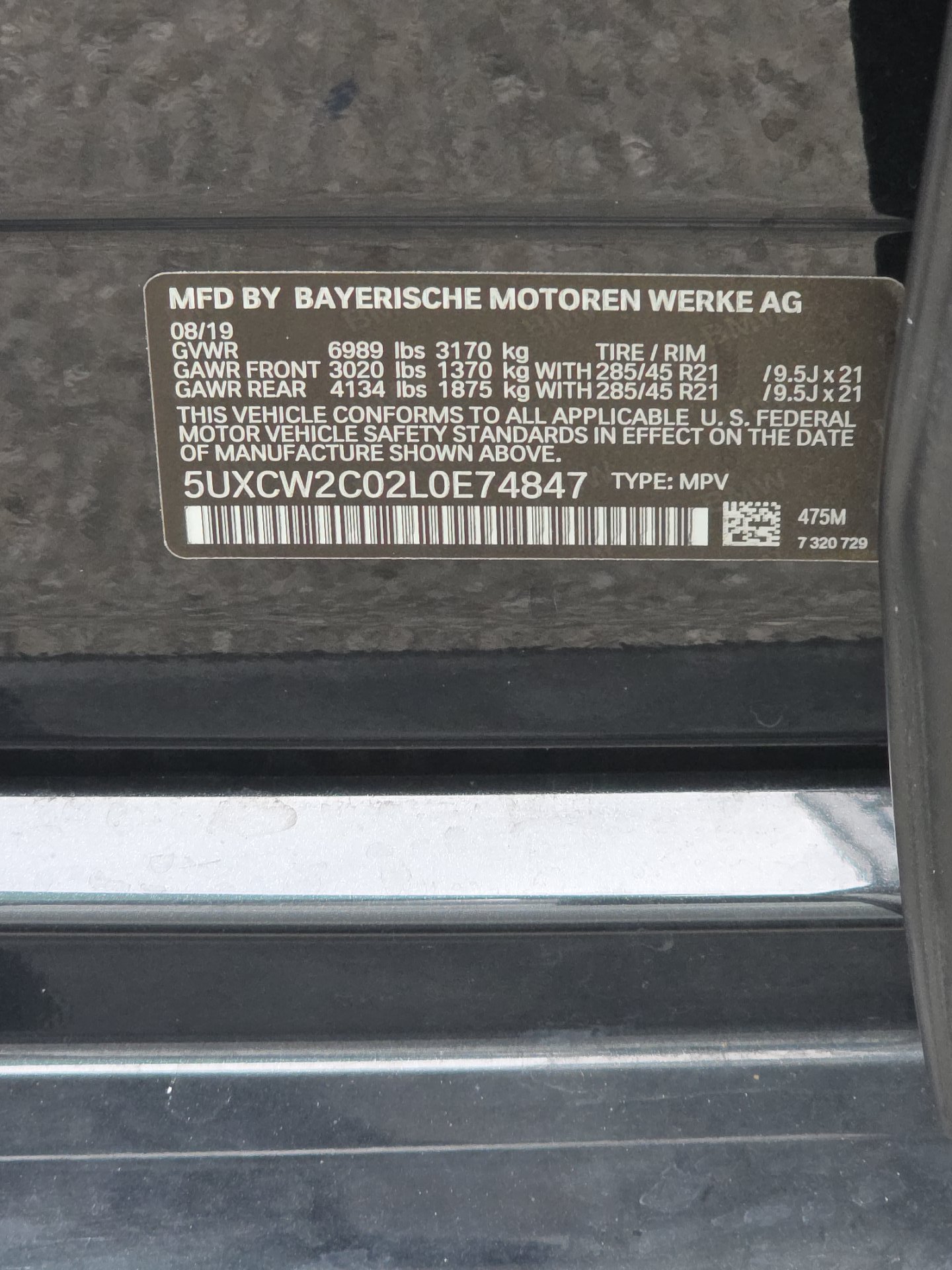 2020 BMW X7 xDrive40i AWD