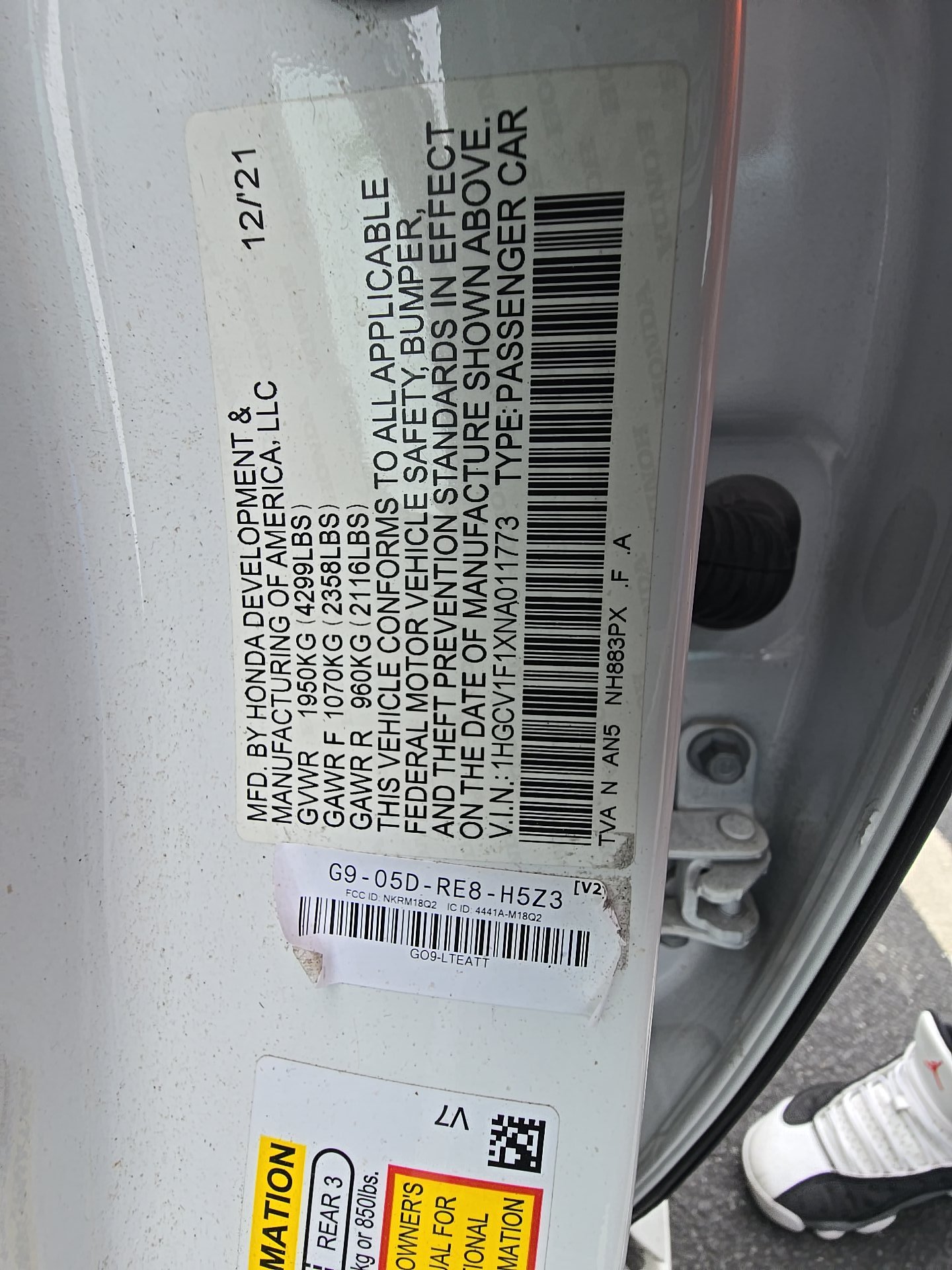 2022 Honda Accord LX FWD
