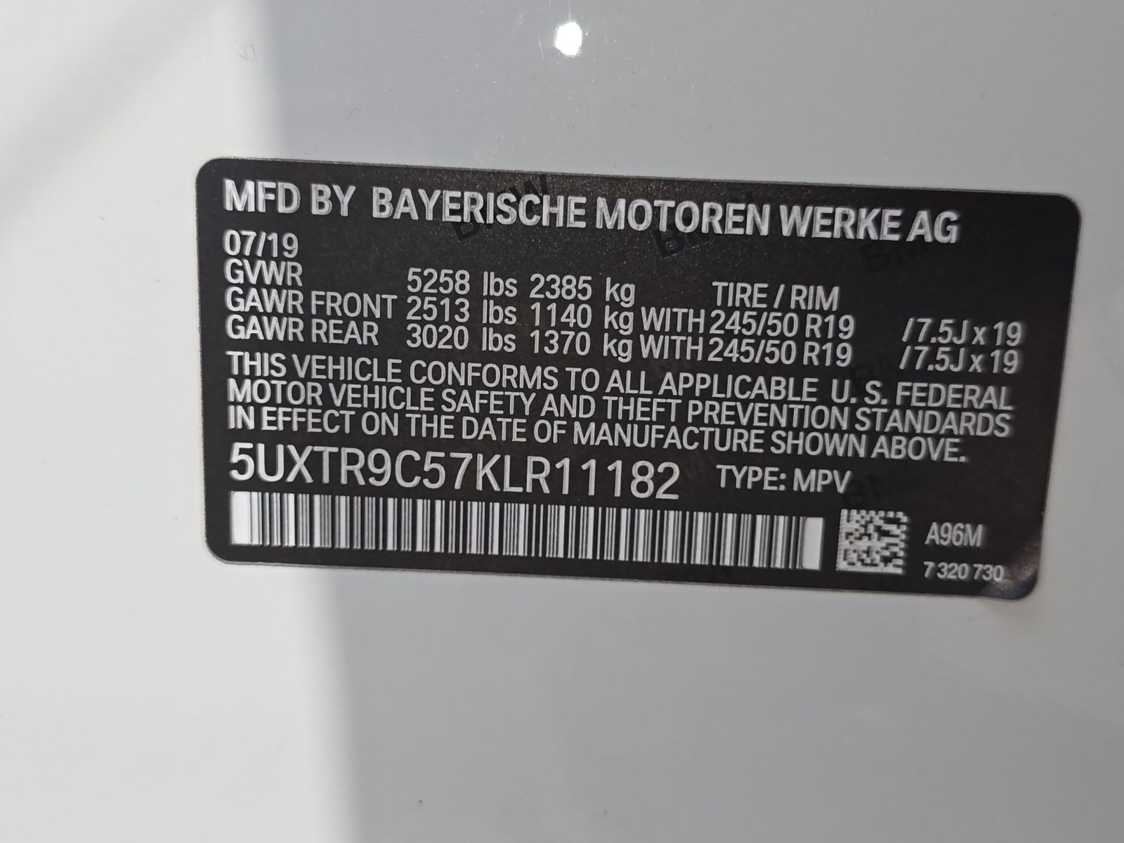 2019 BMW X3 xDrive30i AWD