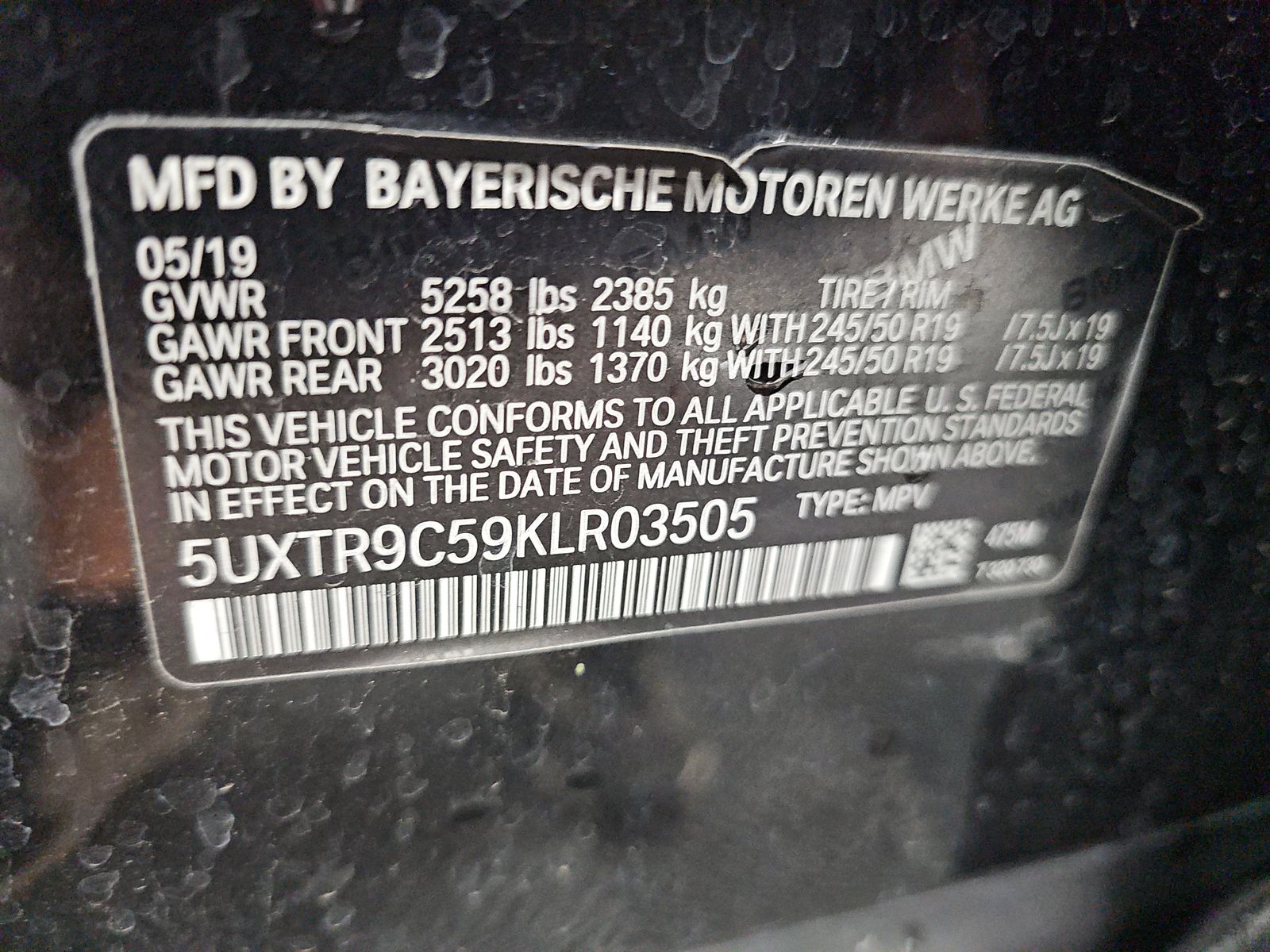 2019 BMW X3 xDrive30i AWD