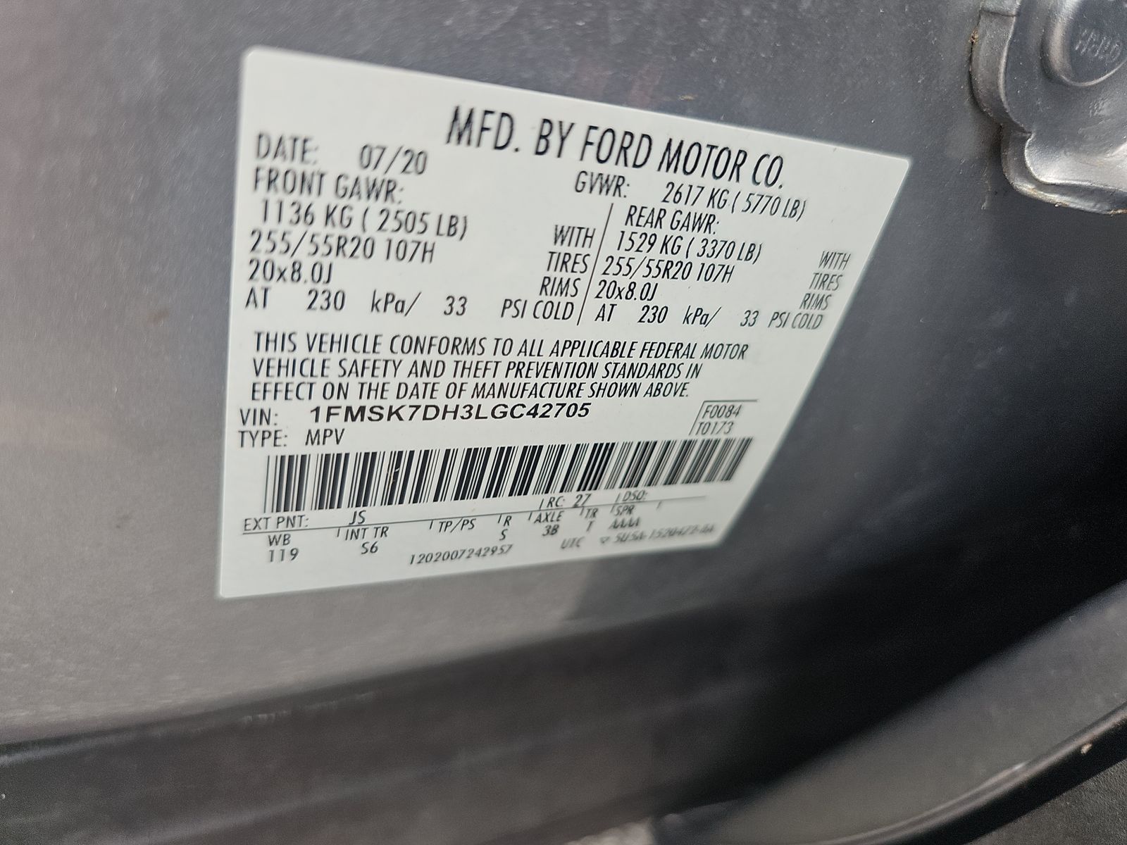 2020 Ford Explorer XLT RWD