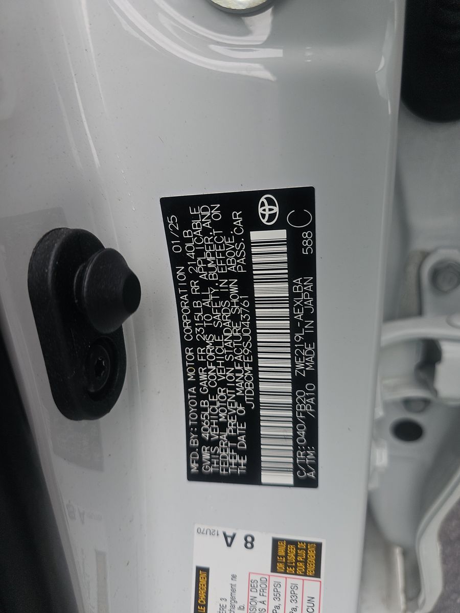 2025 Toyota Corolla Hybrid LE FWD