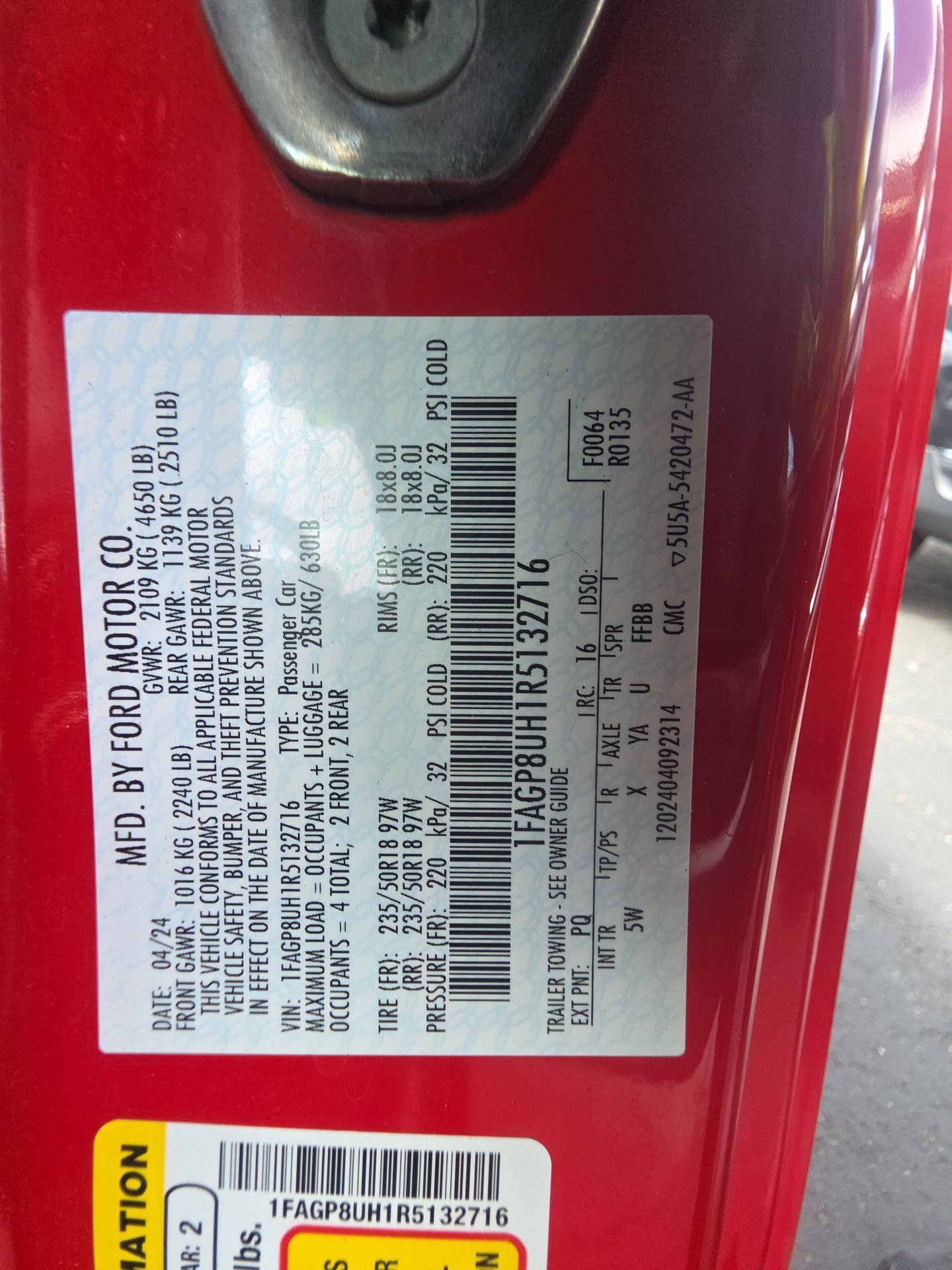 2024 Ford Mustang EcoBoost Premium RWD