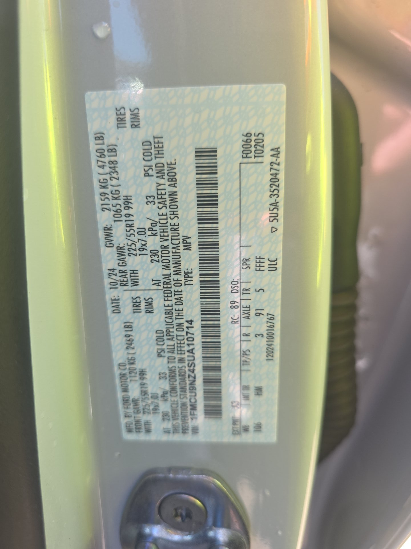 2025 Ford Escape Hybrid ST-Line Select AWD