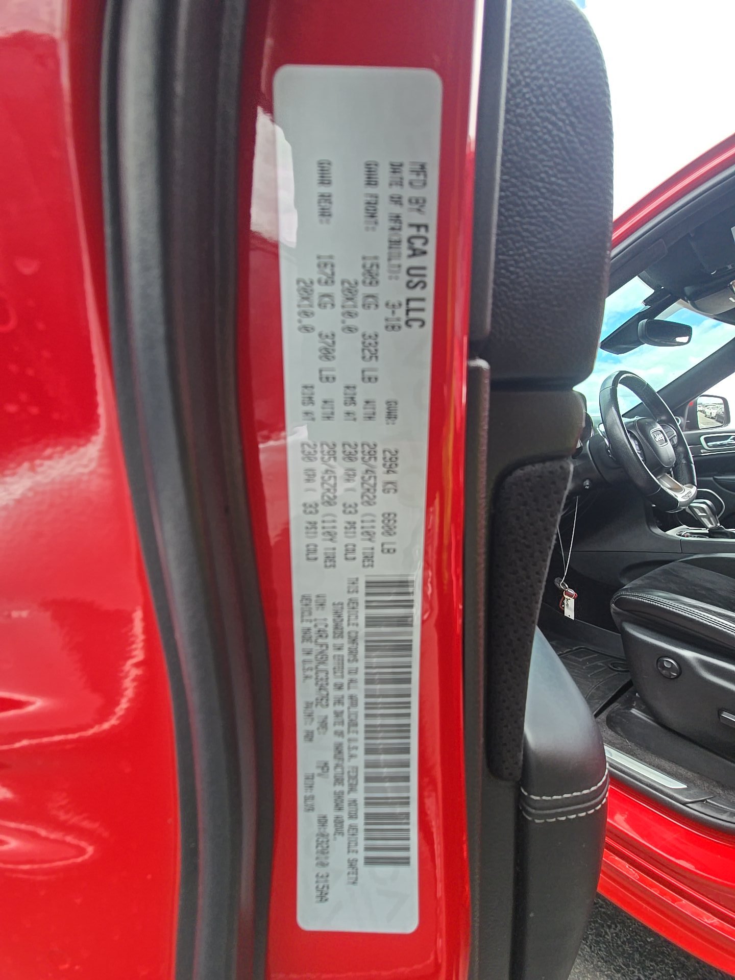 2018 Jeep Grand Cherokee Trackhawk AWD