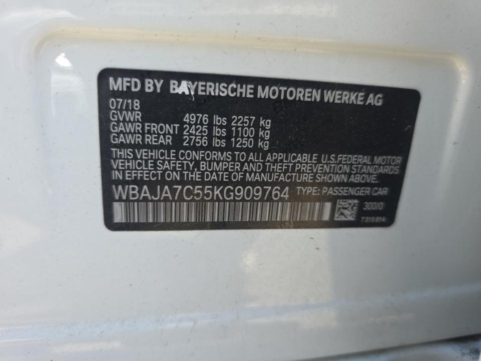 2019 BMW 5 Series 530i xDrive AWD