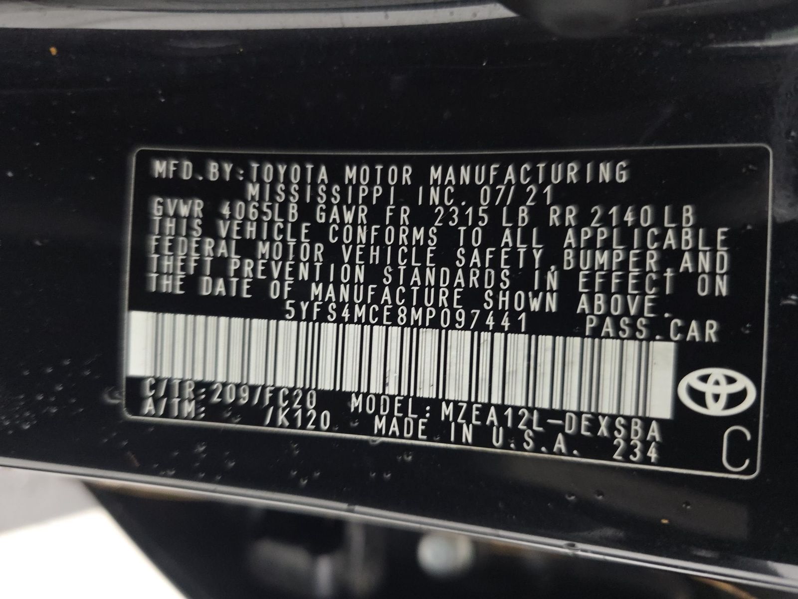 2021 Toyota Corolla SE Nightshade Edition FWD