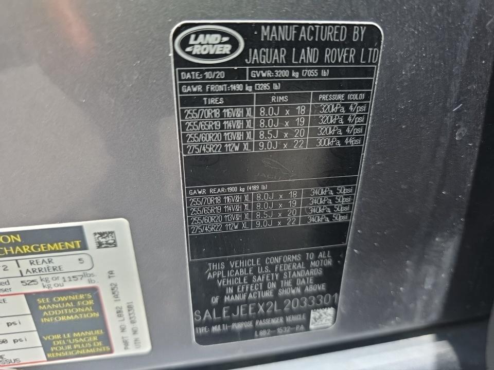 2020 Land Rover Defender 110 S AWD