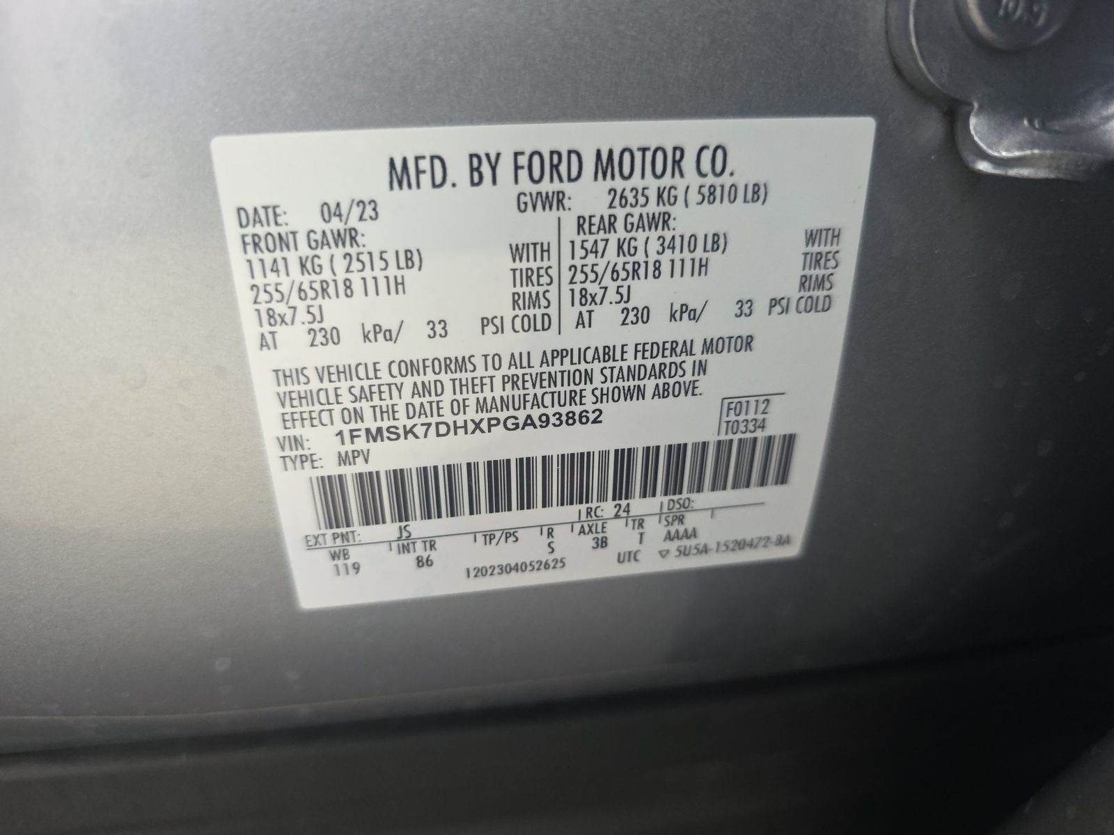 2023 Ford Explorer XLT RWD