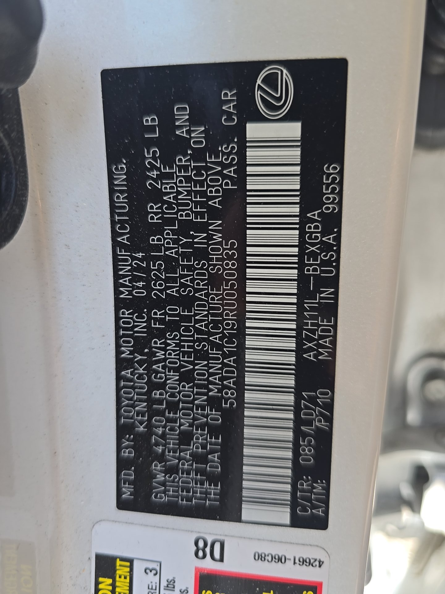2024 Lexus ES ES 300h FWD