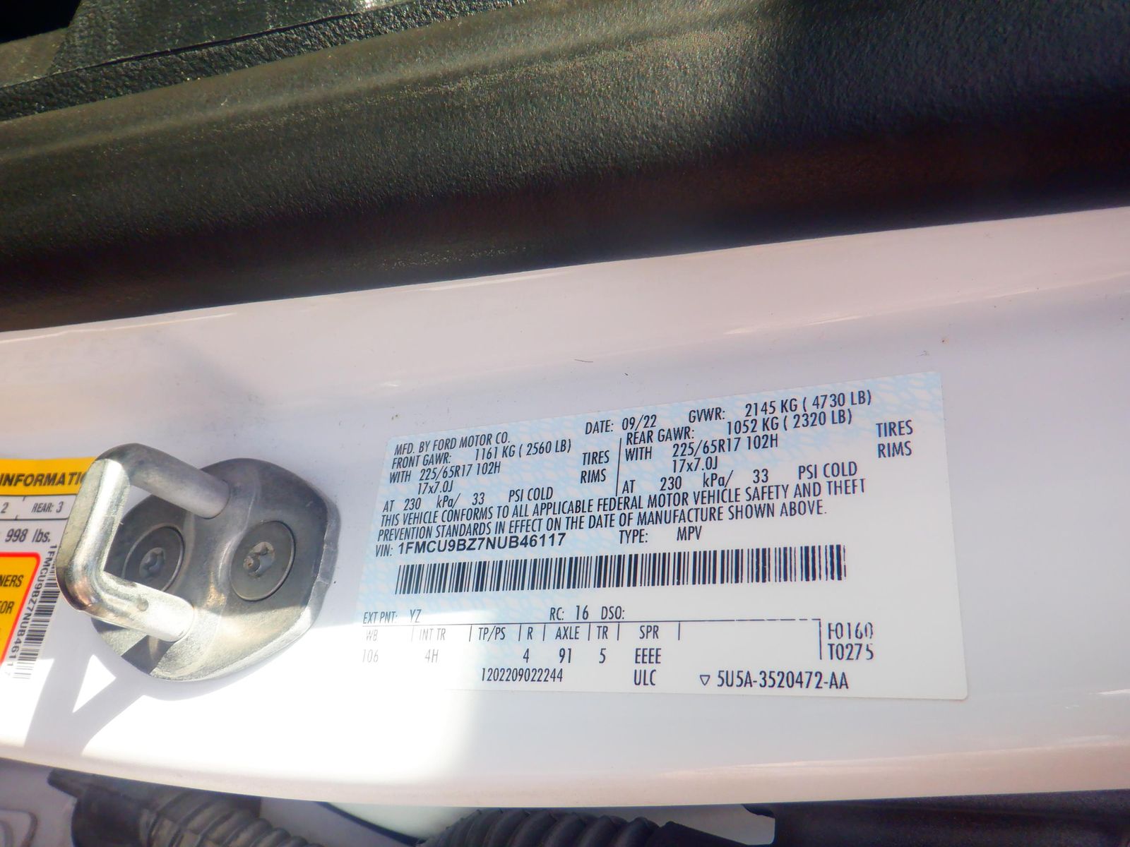 2022 Ford Escape Hybrid SE AWD