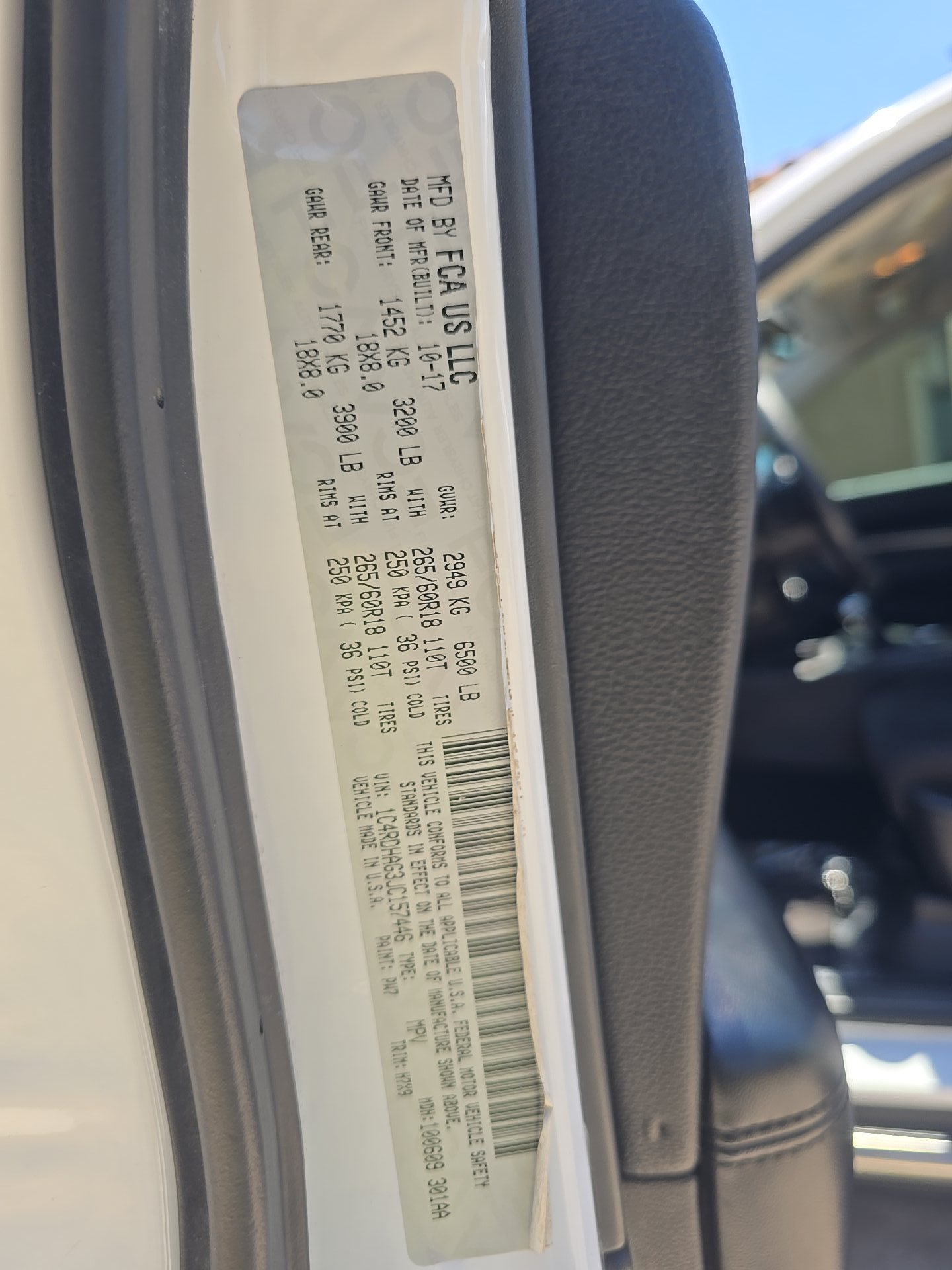 2018 Dodge Durango SXT RWD