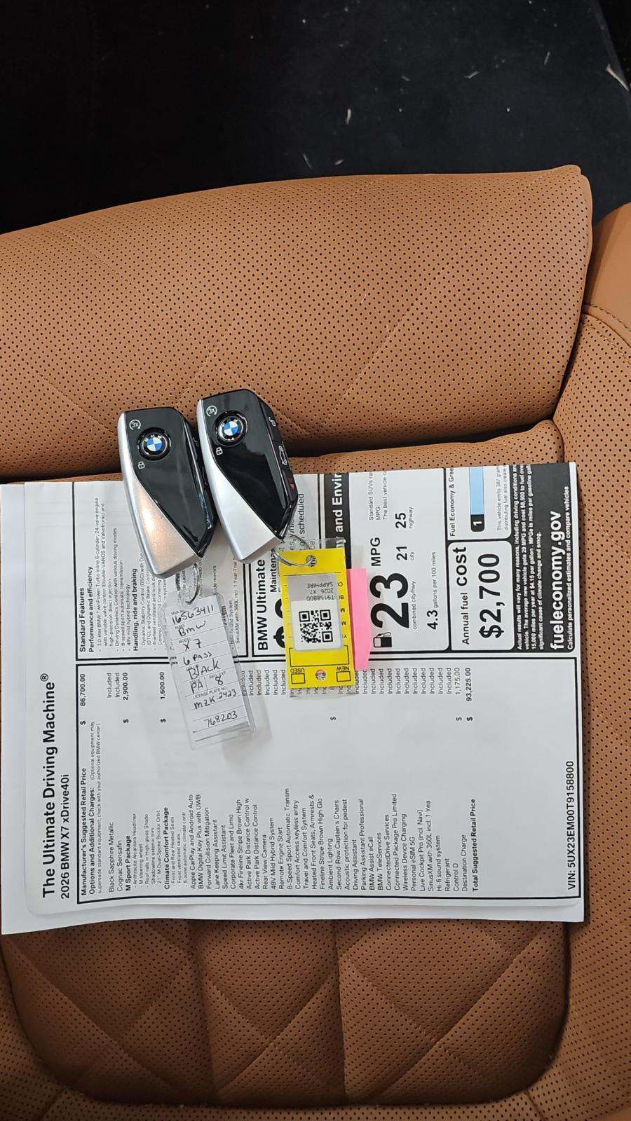 2026 BMW X7 xDrive40i AWD