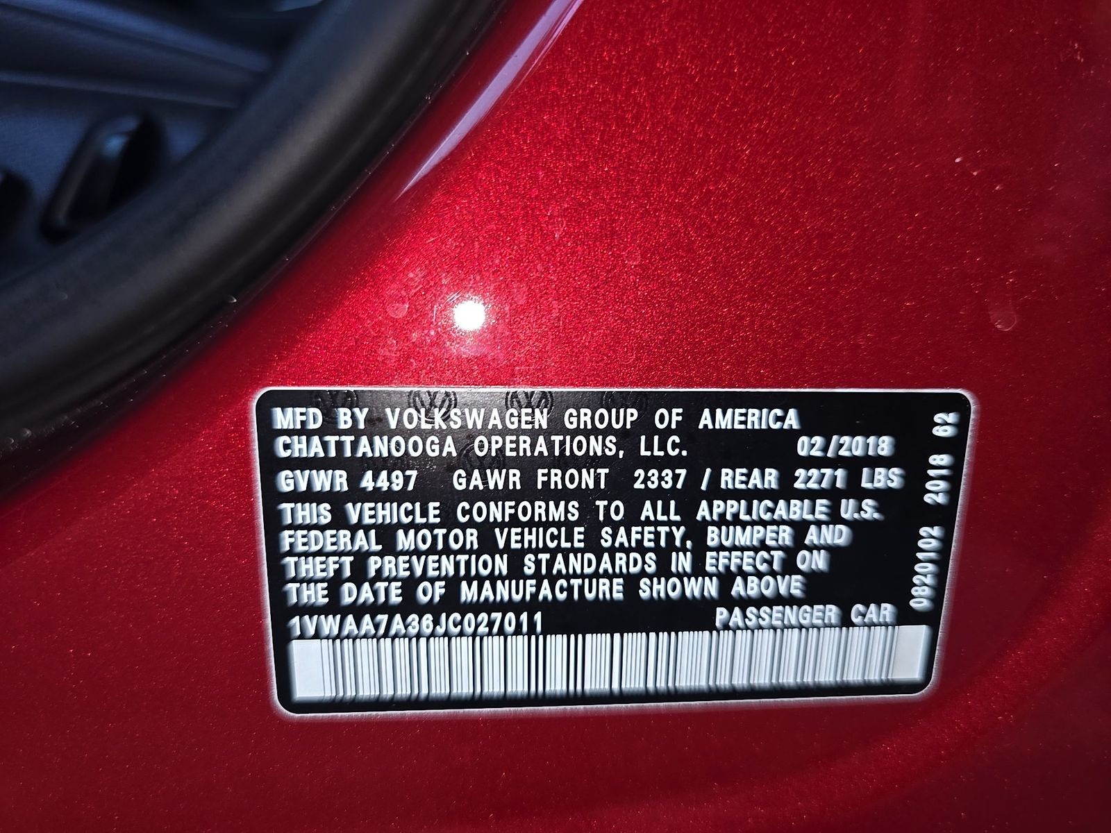 2018 Volkswagen Passat 2.0T R-Line FWD