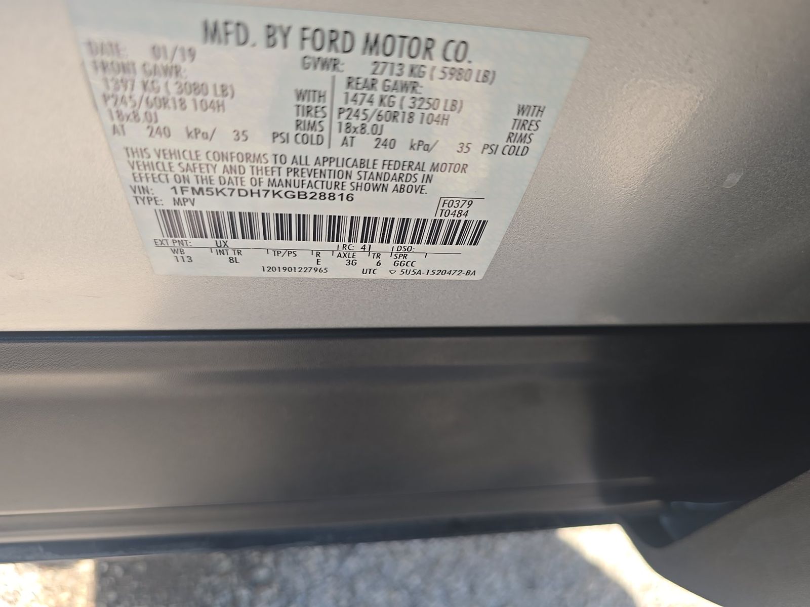 2019 Ford Explorer XLT FWD