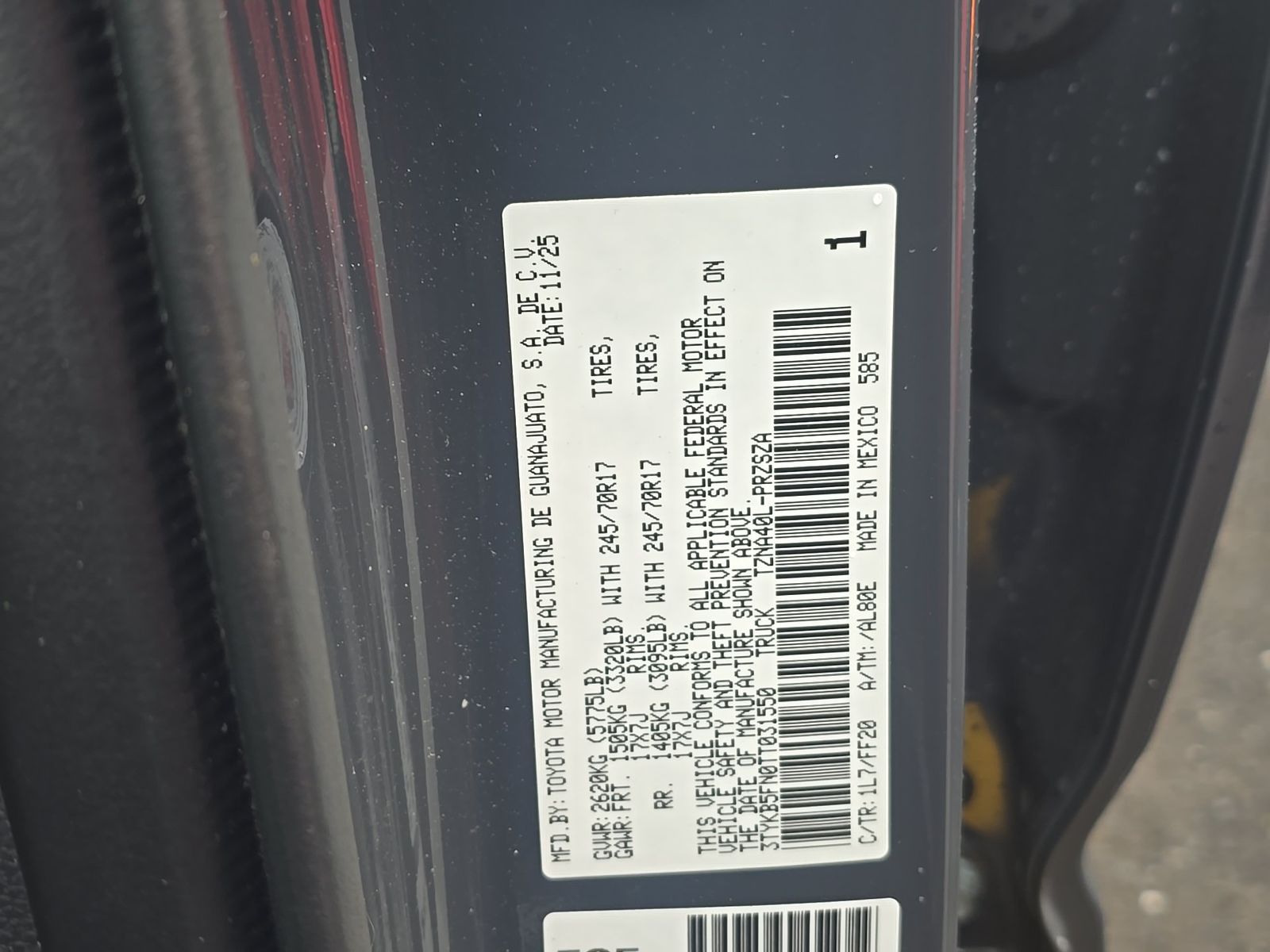 2026 Toyota Tacoma SR5 RWD