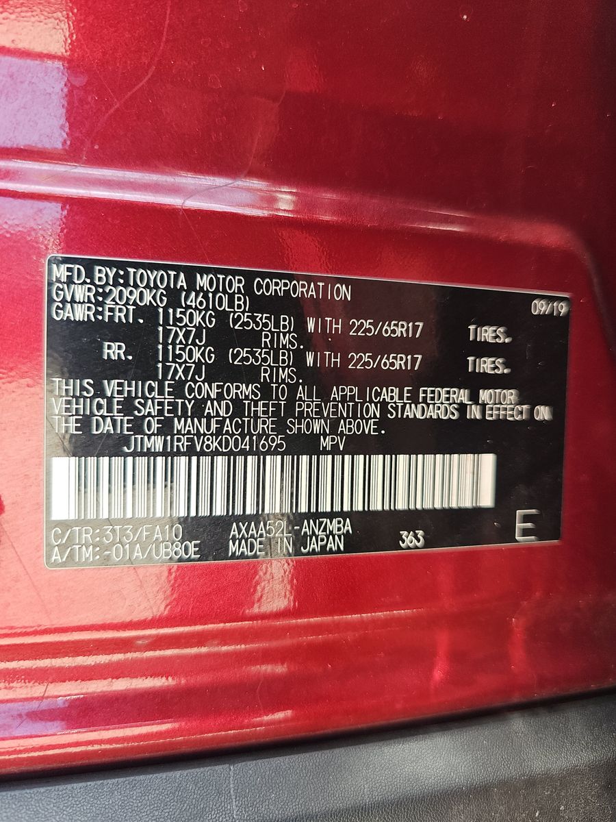 2019 Toyota RAV4 XLE FWD