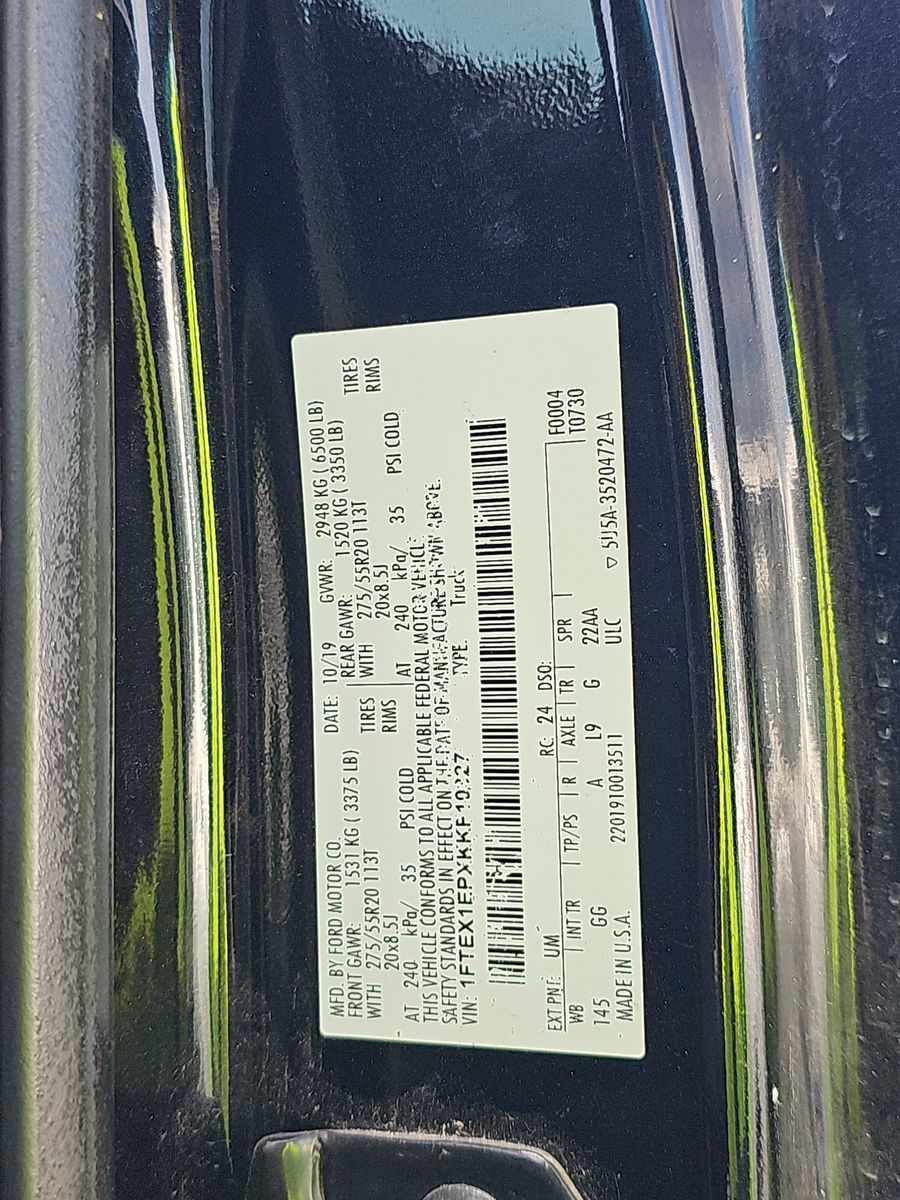 2019 Ford F-150 XL AWD