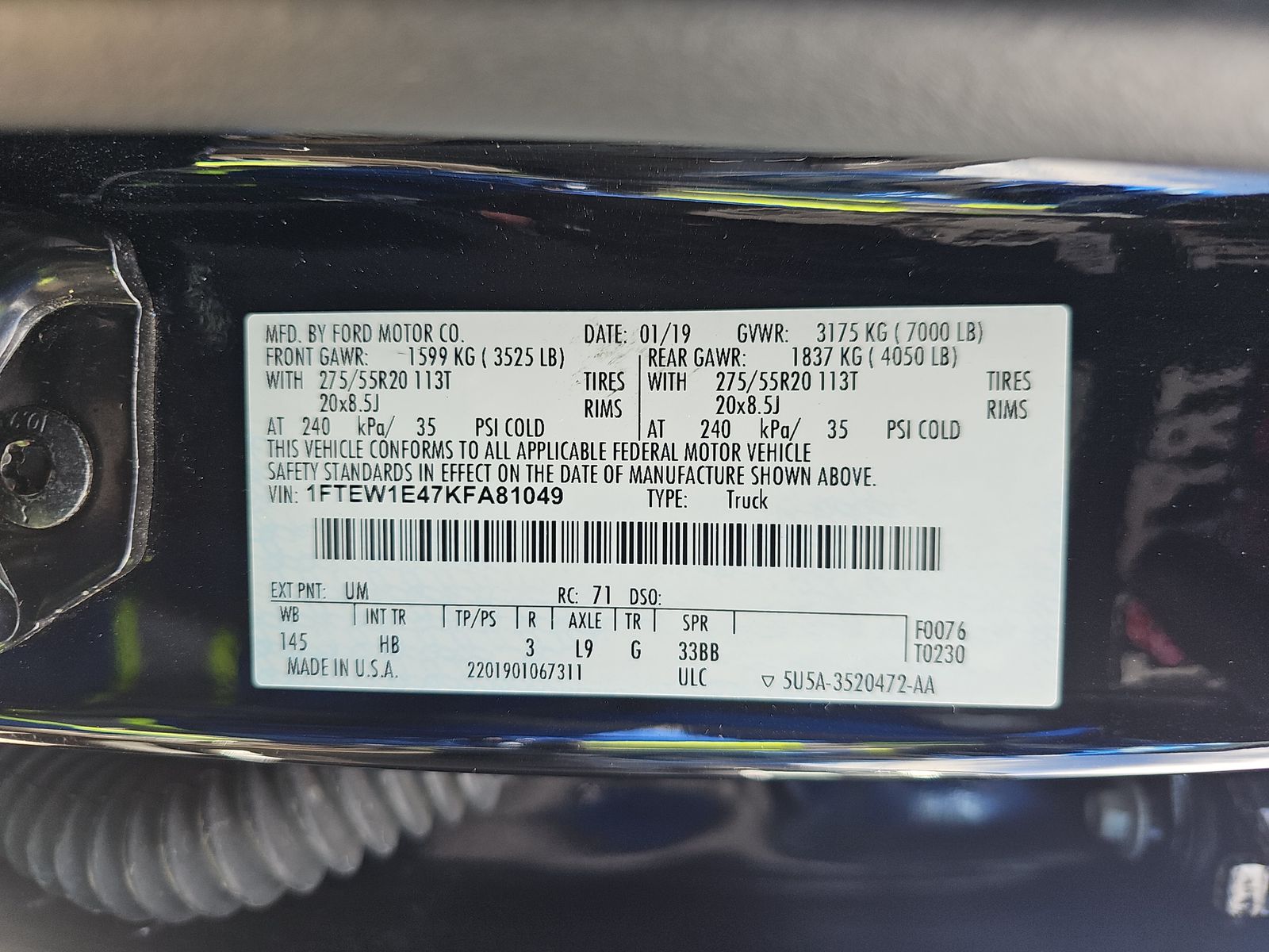 2019 Ford F-150 Lariat AWD