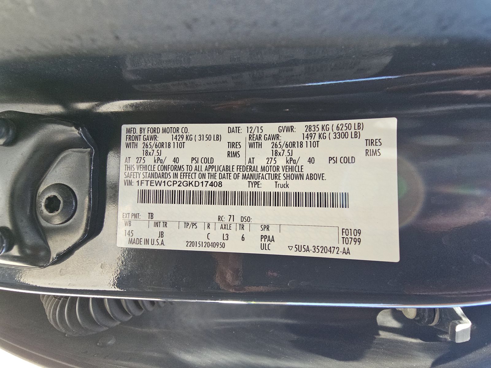 2016 Ford F-150 XLT RWD