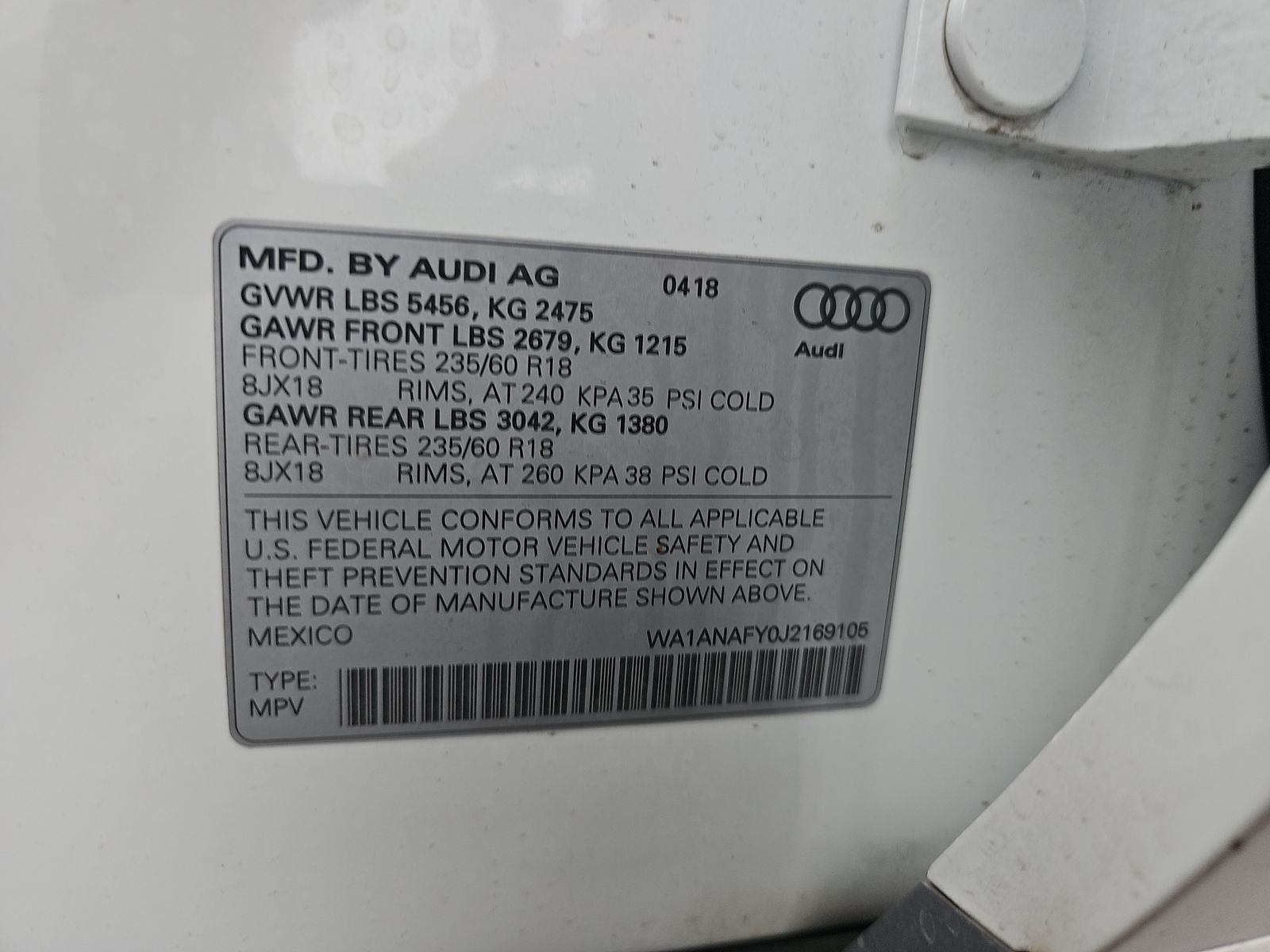 2018 Audi Q5 Premium AWD