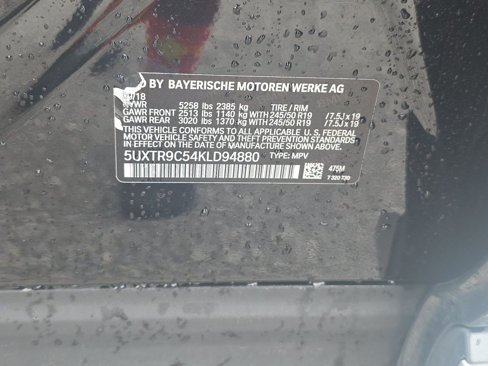 2019 BMW X3 xDrive30i AWD