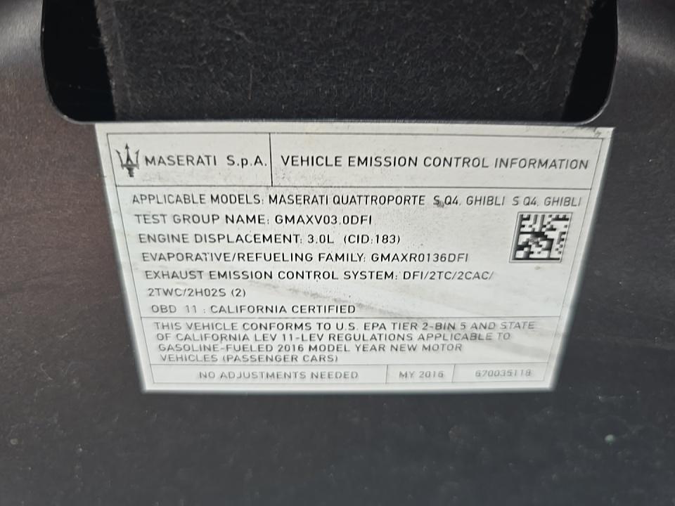 2016 Maserati Ghibli S Q4 AWD