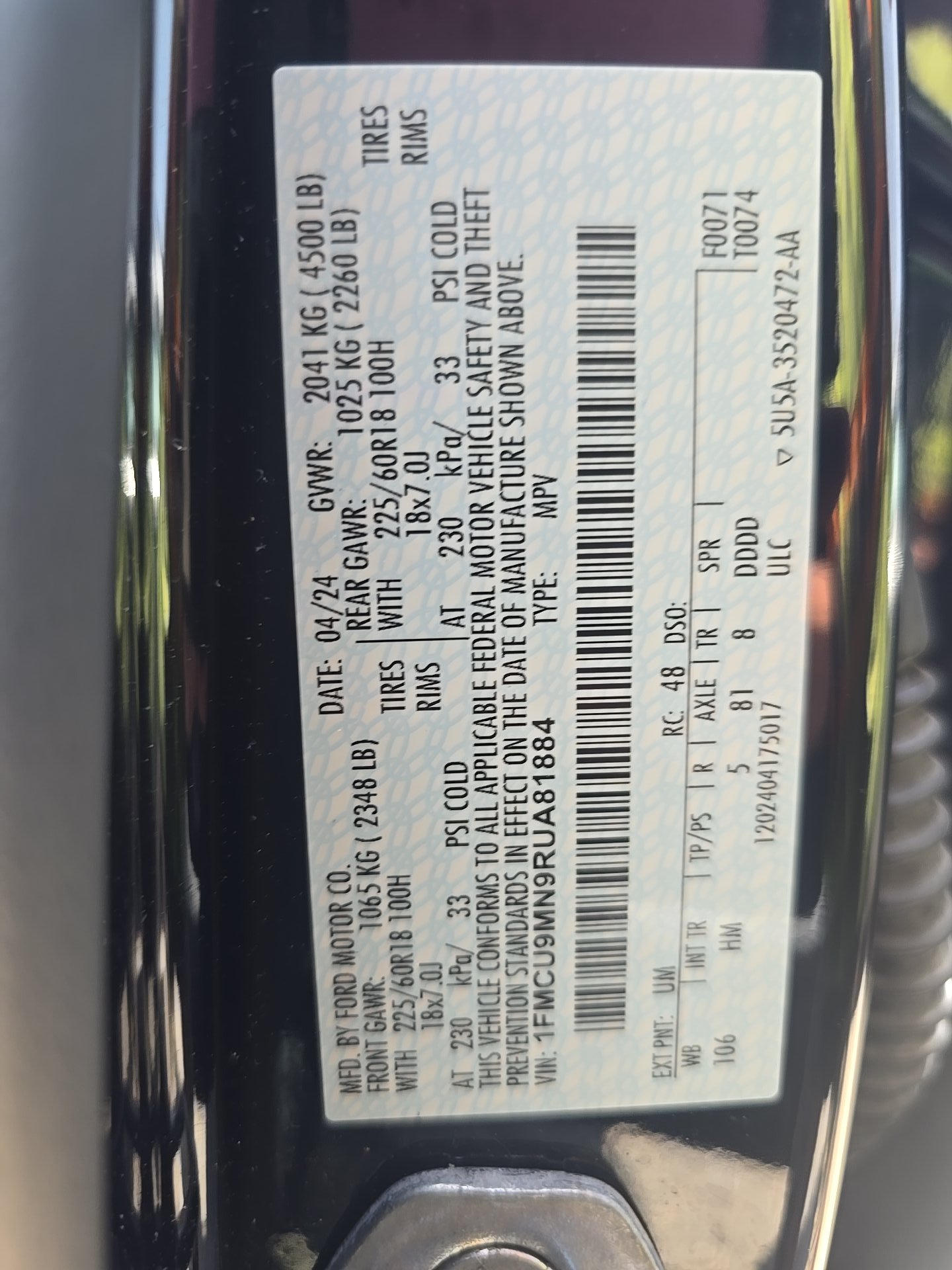 2024 Ford Escape ST-Line AWD