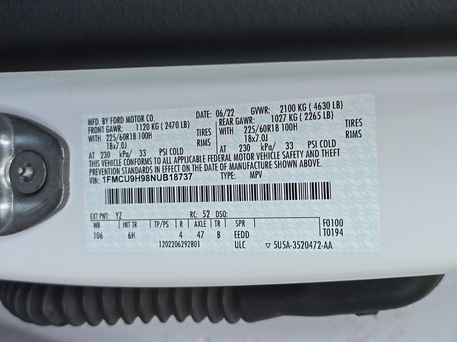 2022 Ford Escape SEL AWD