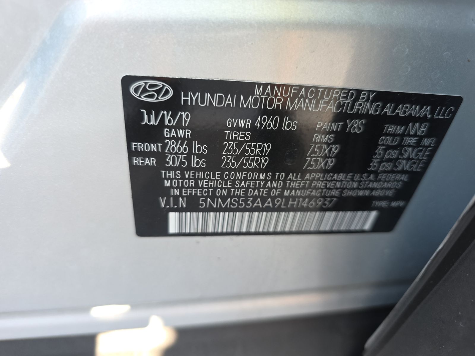 2020 Hyundai Santa Fe Limited FWD