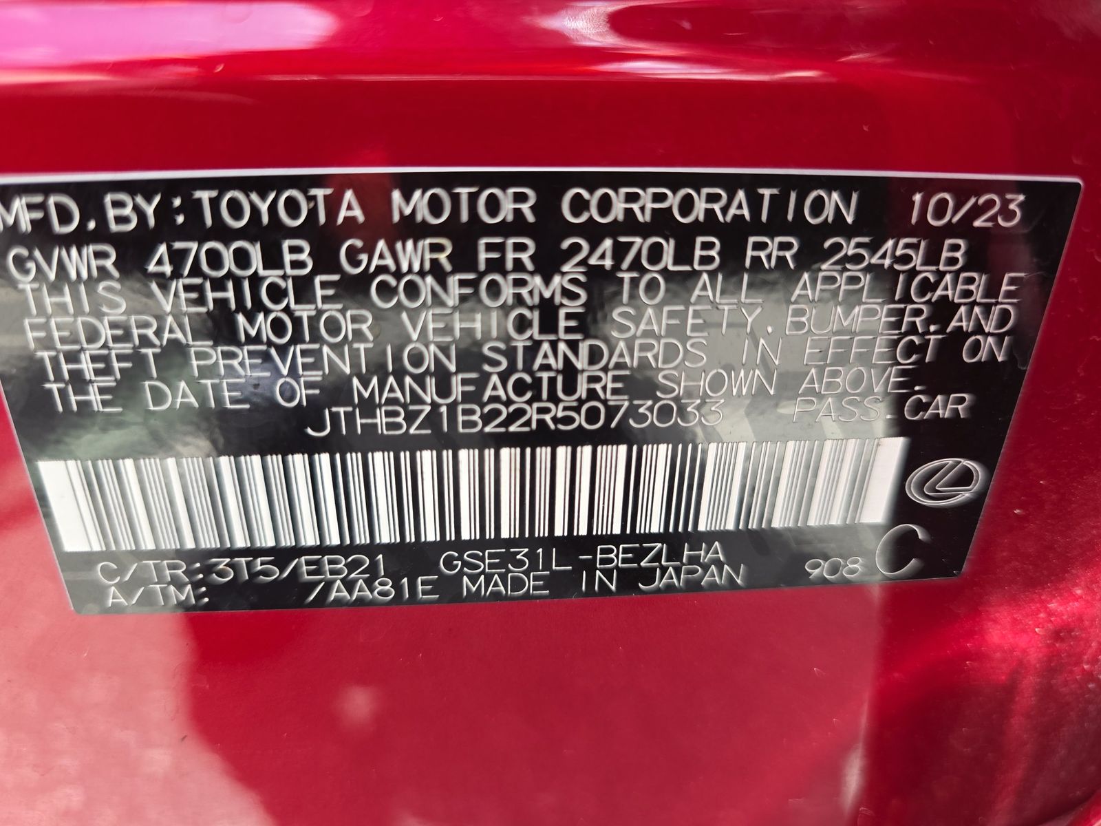 2024 Lexus IS IS 350 F SPORT Design RWD