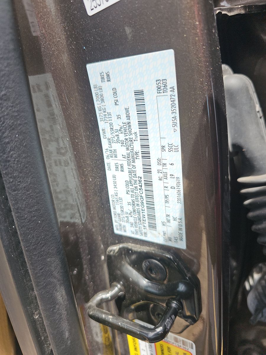 2016 Ford F-150 Lariat AWD