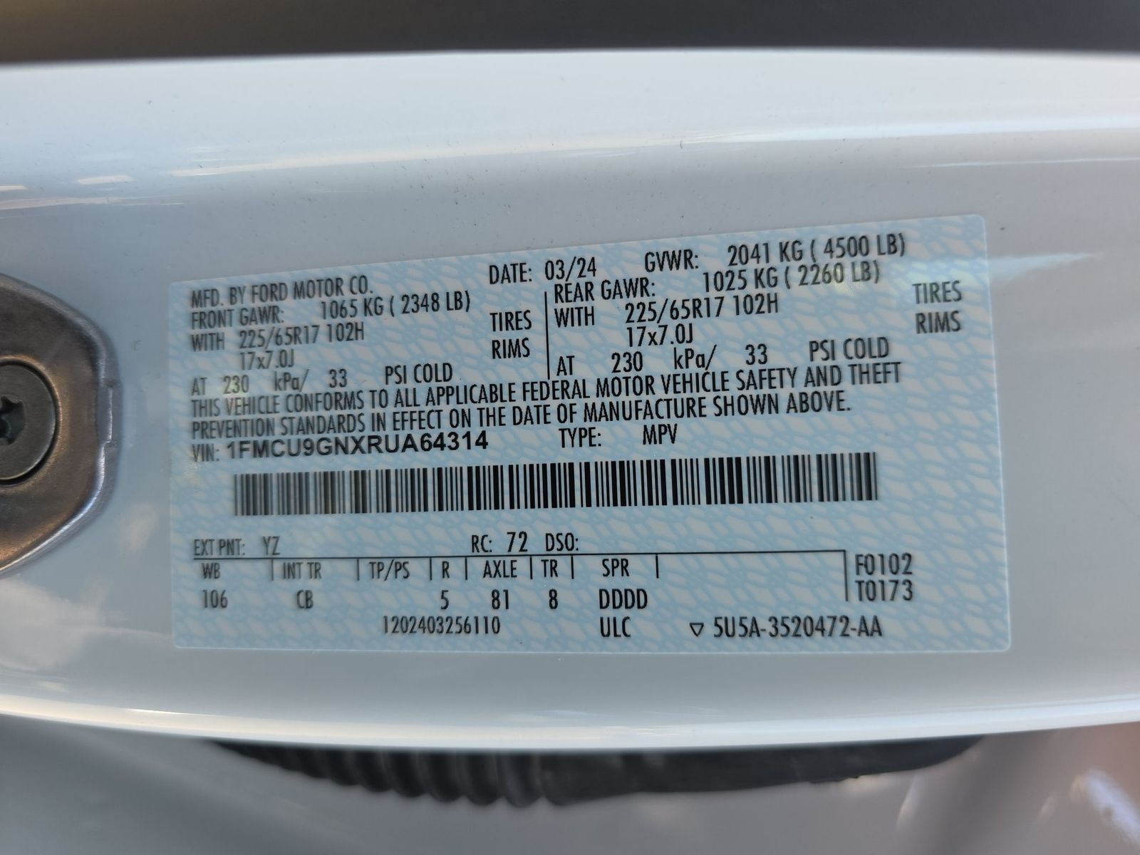 2024 Ford Escape Active AWD