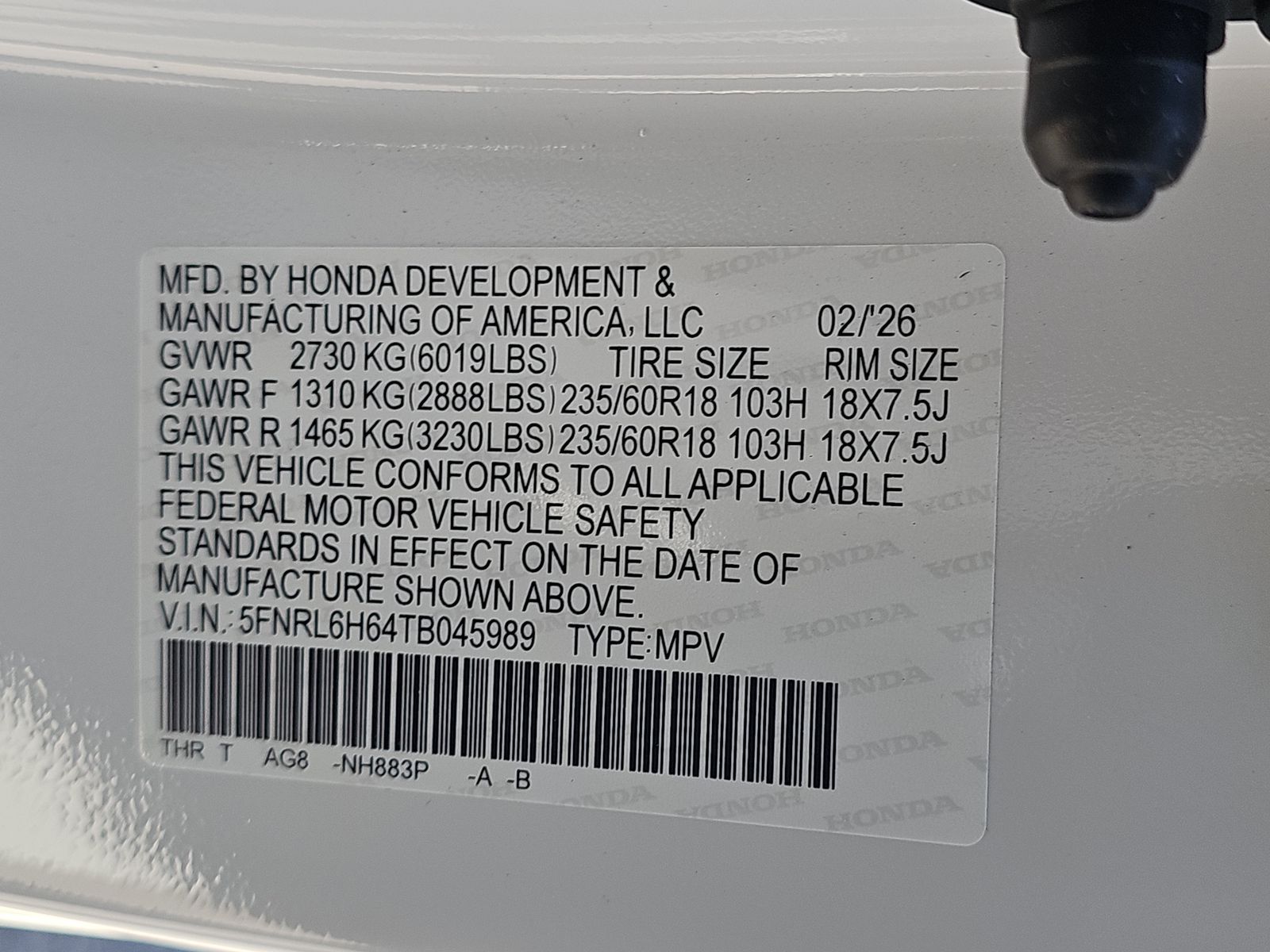 2026 Honda Odyssey EX-L FWD