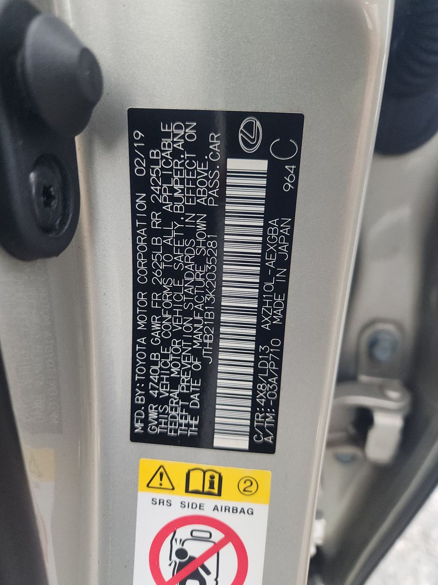 2019 Lexus ES ES 300h FWD