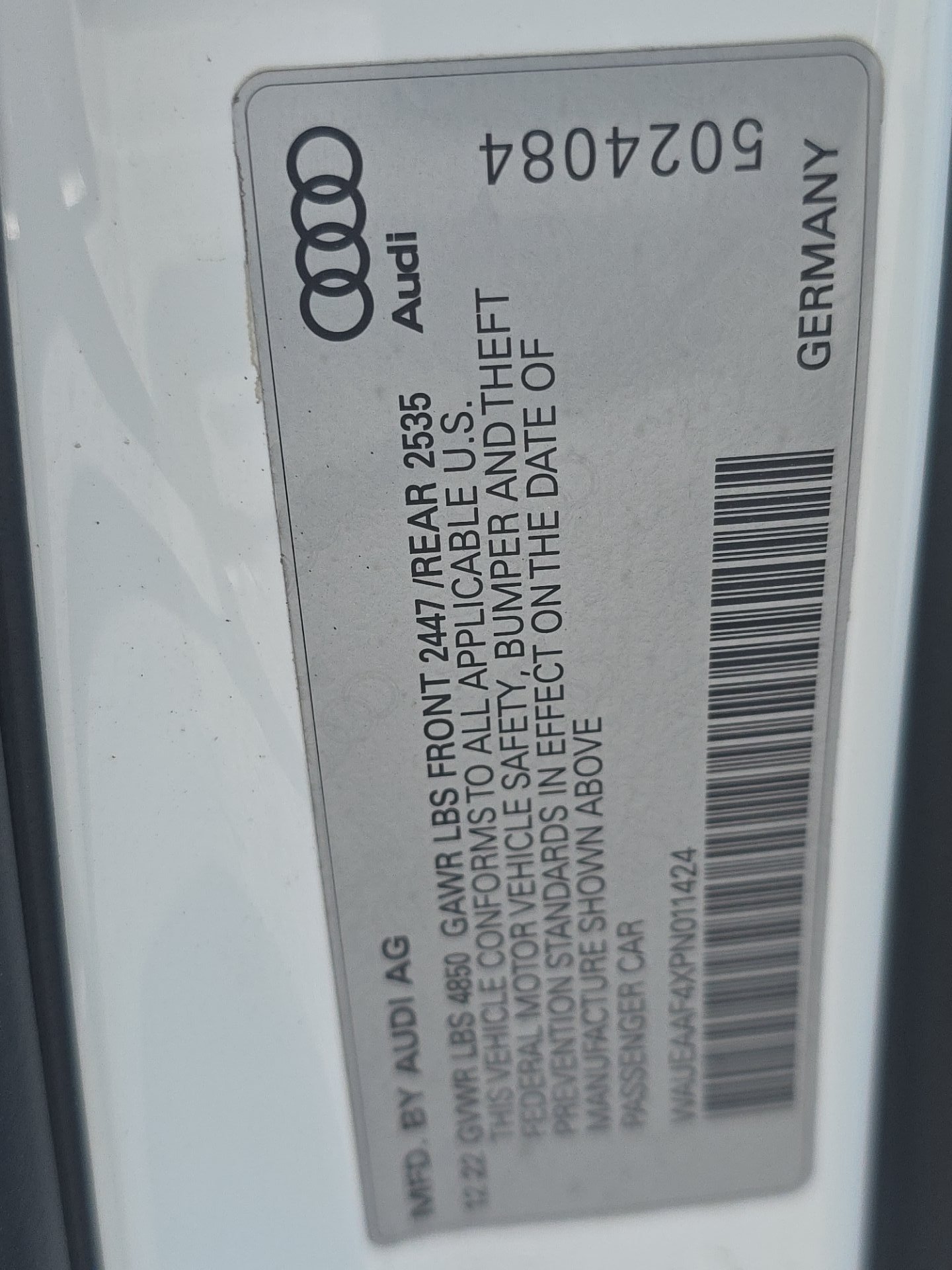 2023 Audi A4 S line Premium Plus FWD