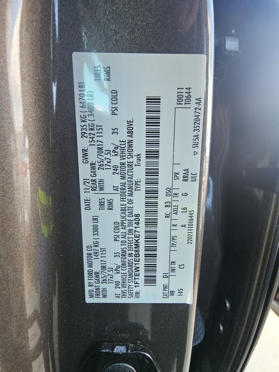 2021 Ford F-150 XL AWD
