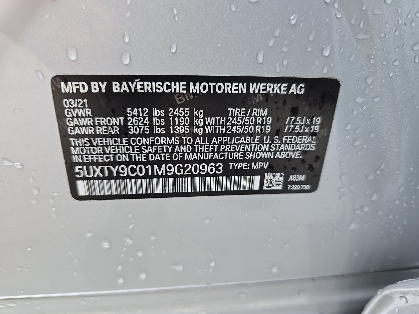 2021 BMW X3 M40i AWD
