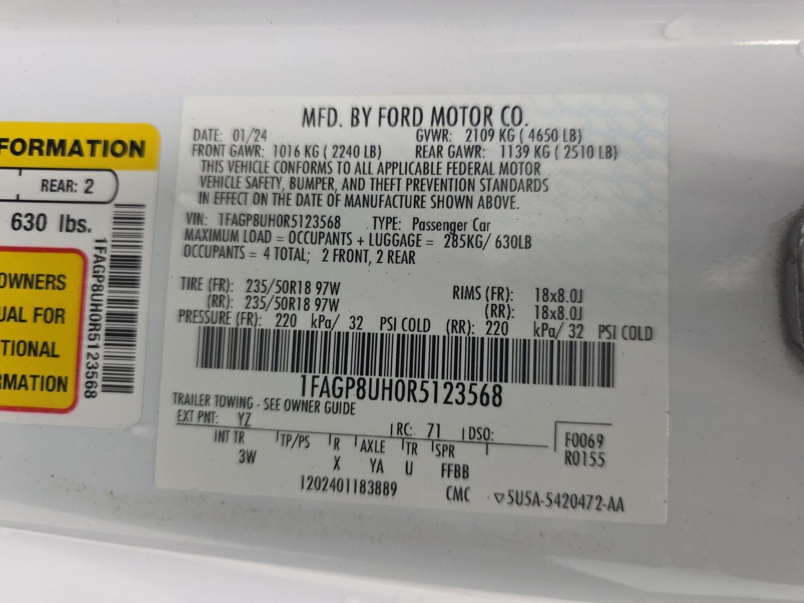2024 Ford Mustang EcoBoost Premium RWD