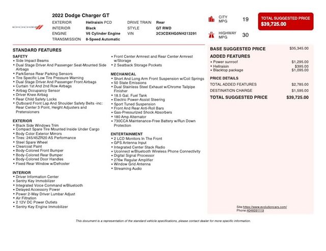 2022 Dodge Charger GT RWD