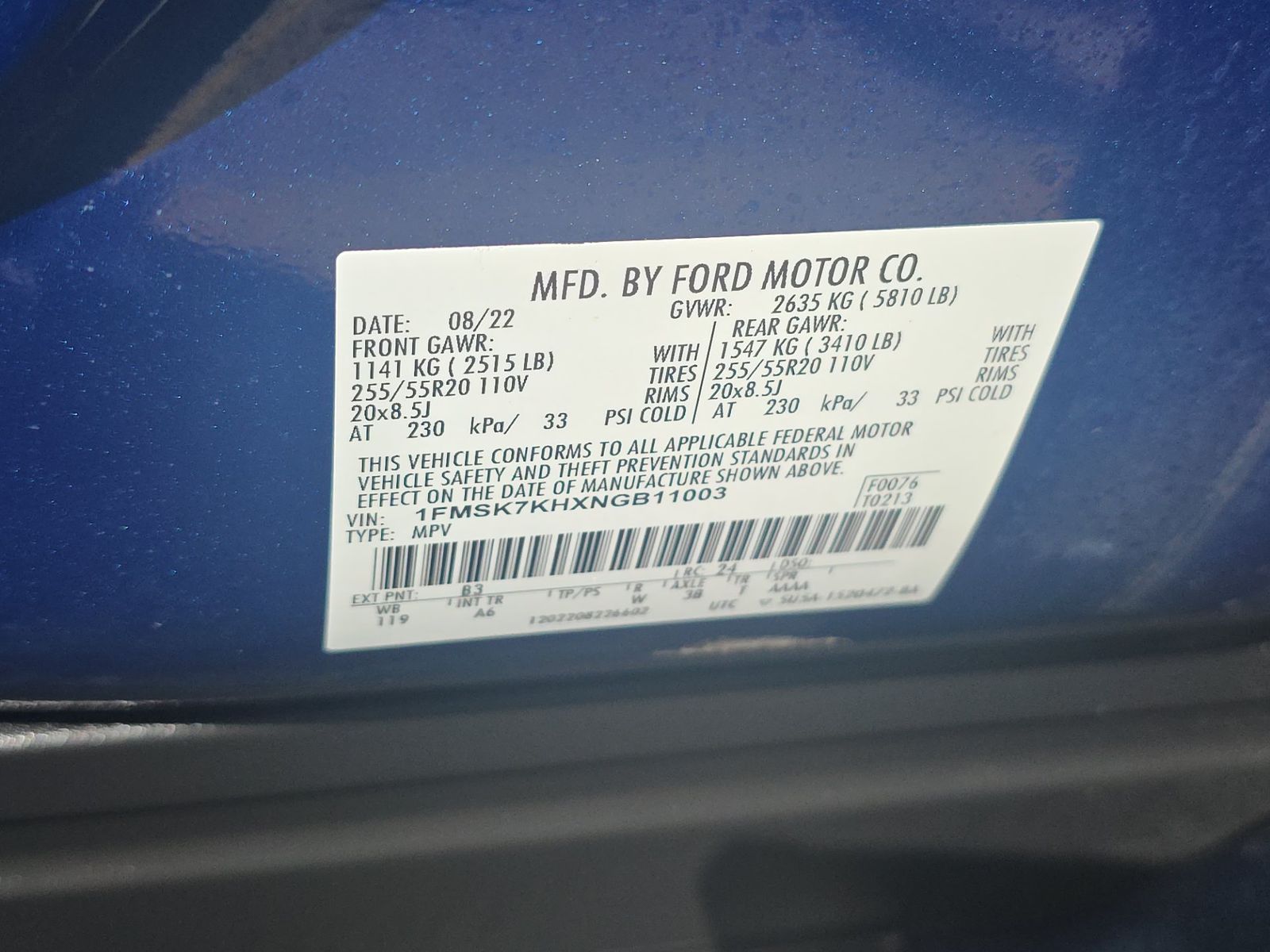 2022 Ford Explorer ST-Line FWD
