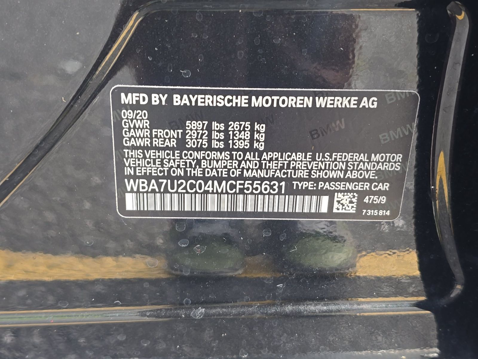2021 BMW 7 Series 750i xDrive AWD