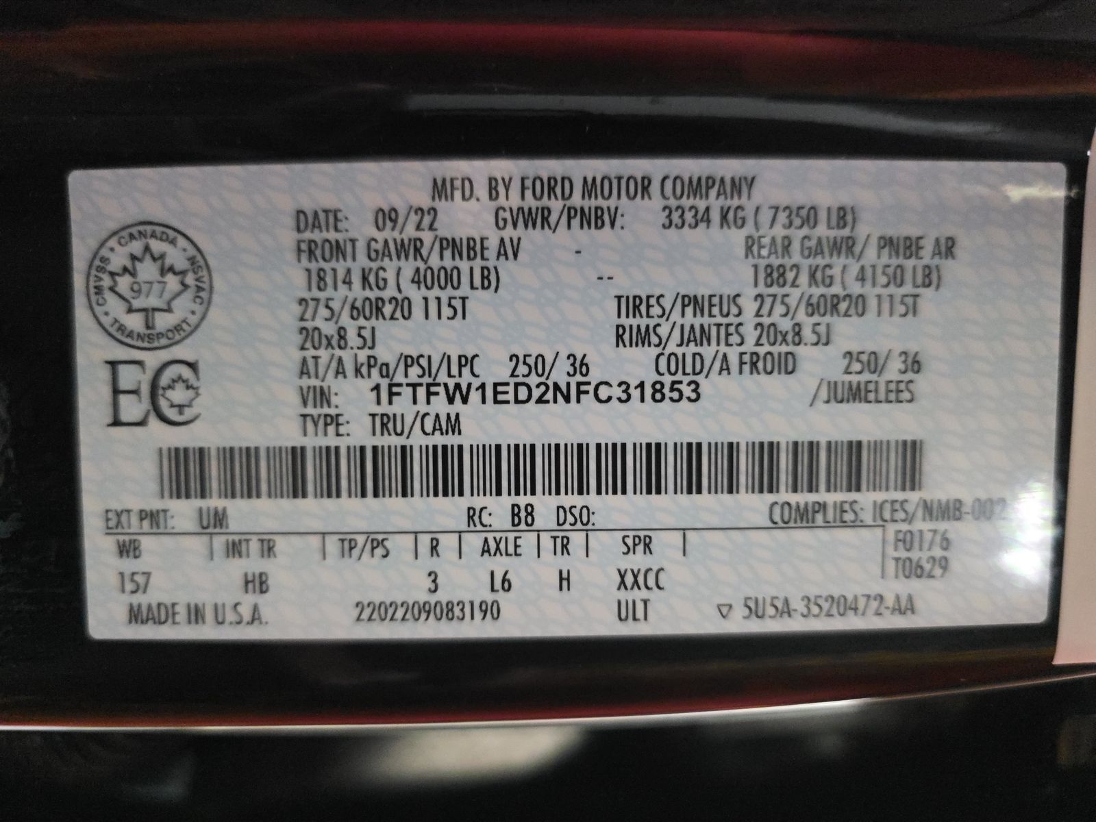 2022 Ford F-150 Hybrid Lariat AWD