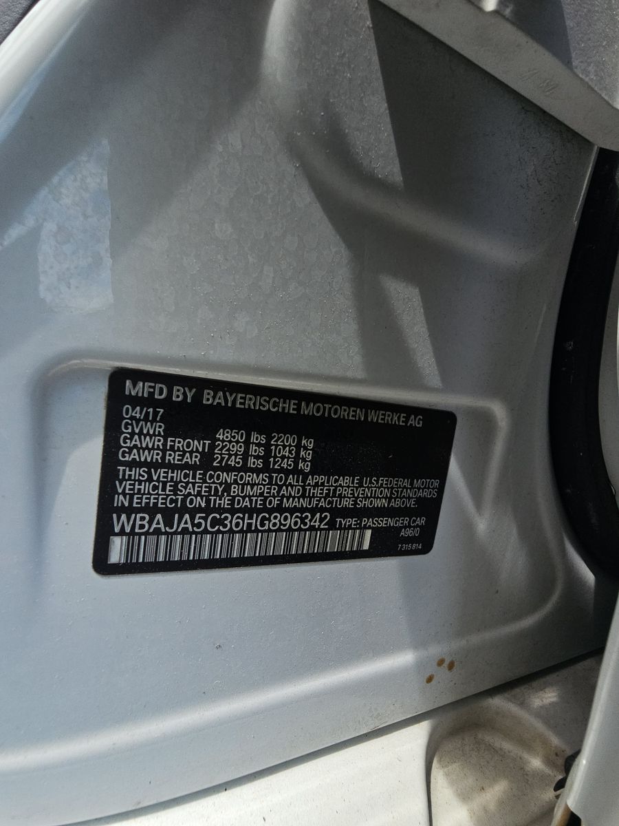 2017 BMW 5 Series 530i RWD