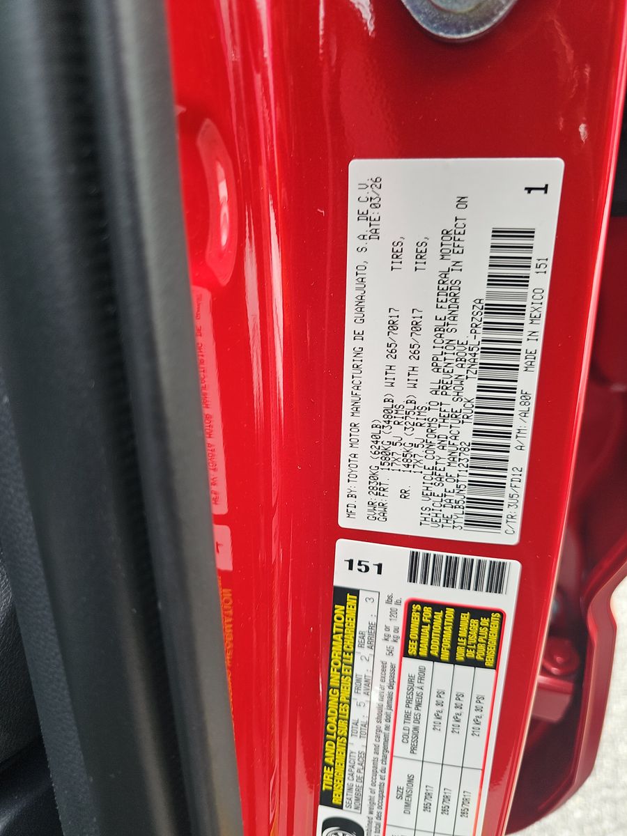 2026 Toyota Tacoma TRD Off-Road AWD
